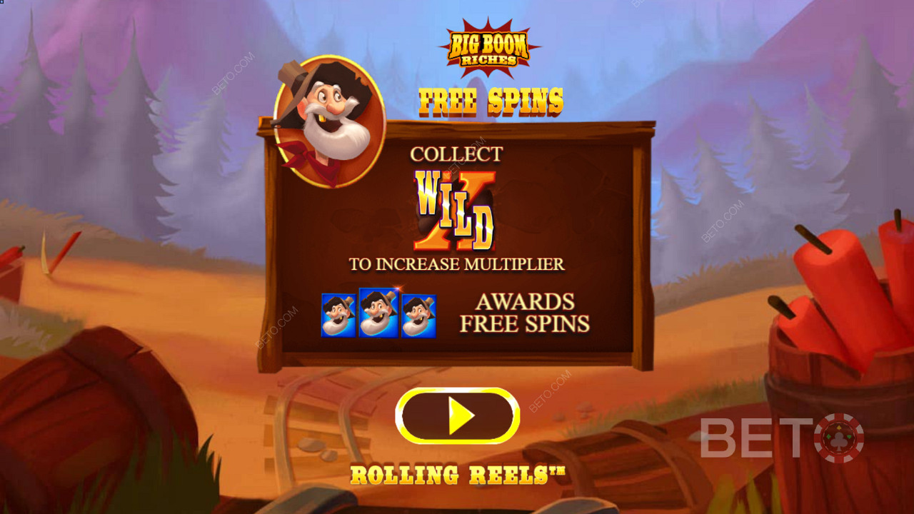 جولة الدورات المجانية السخية لـ Big Boom Riches