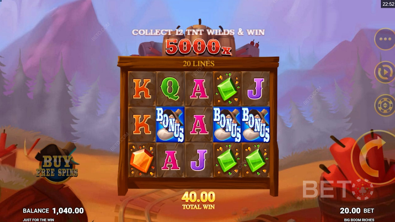 شبكة على الطراز الخشبي في Big Boom Riches