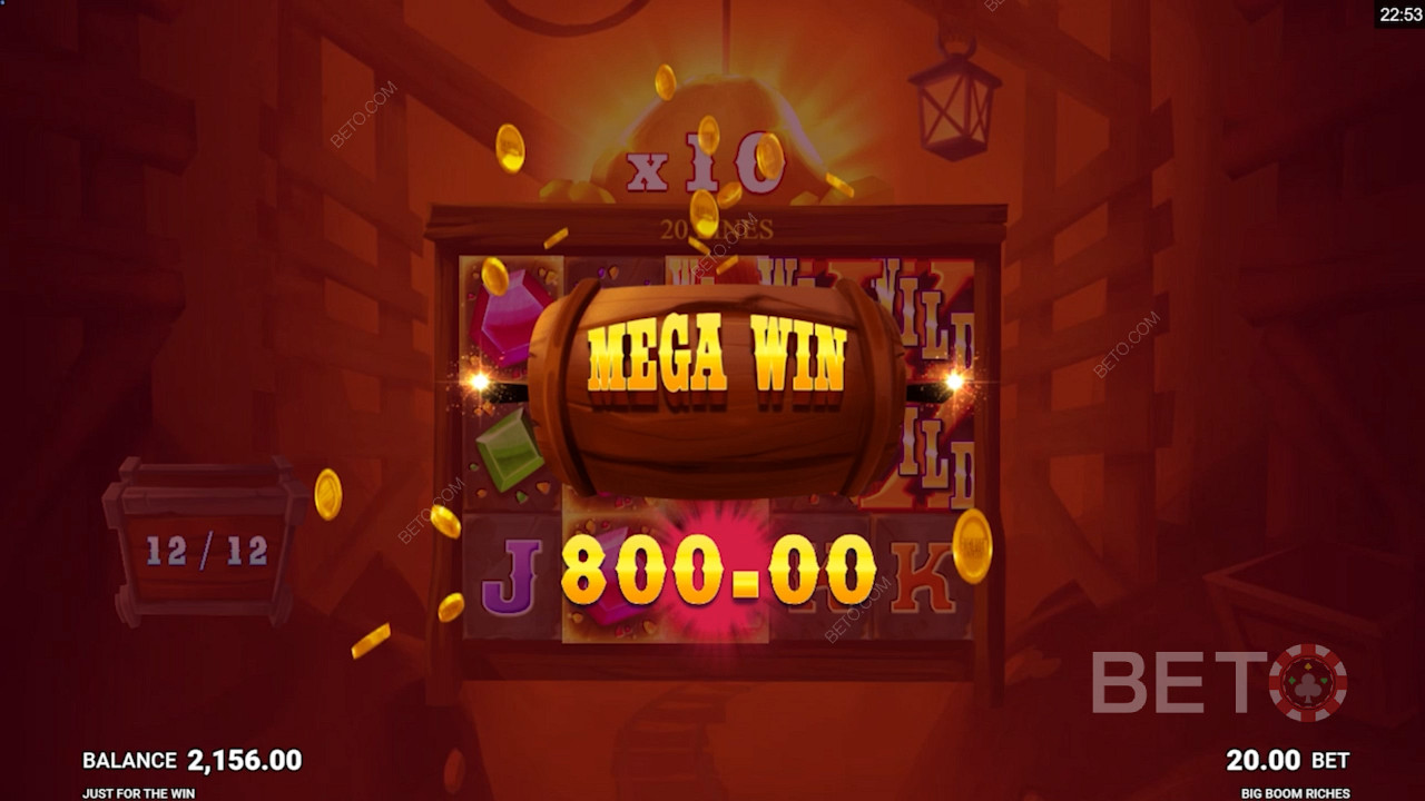 إمكانات فوز Big Boom Riches الرائعة