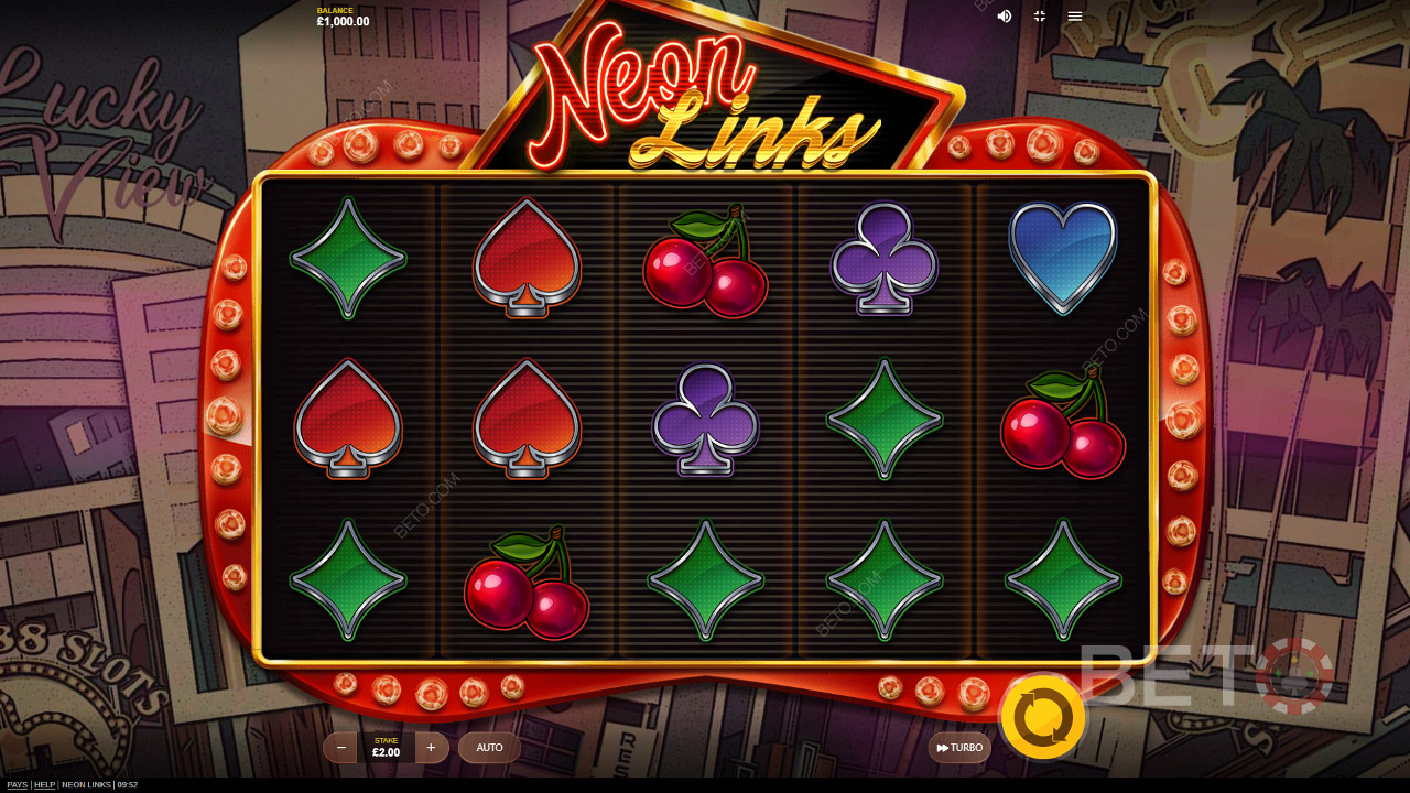 شبكة الألعاب الكلاسيكية 5x3 من Neon Links