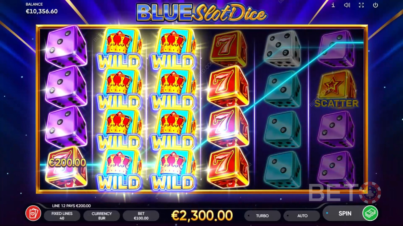 مراجعة الفتحة الزرقاء للنرد الأزرق من BETO Slots