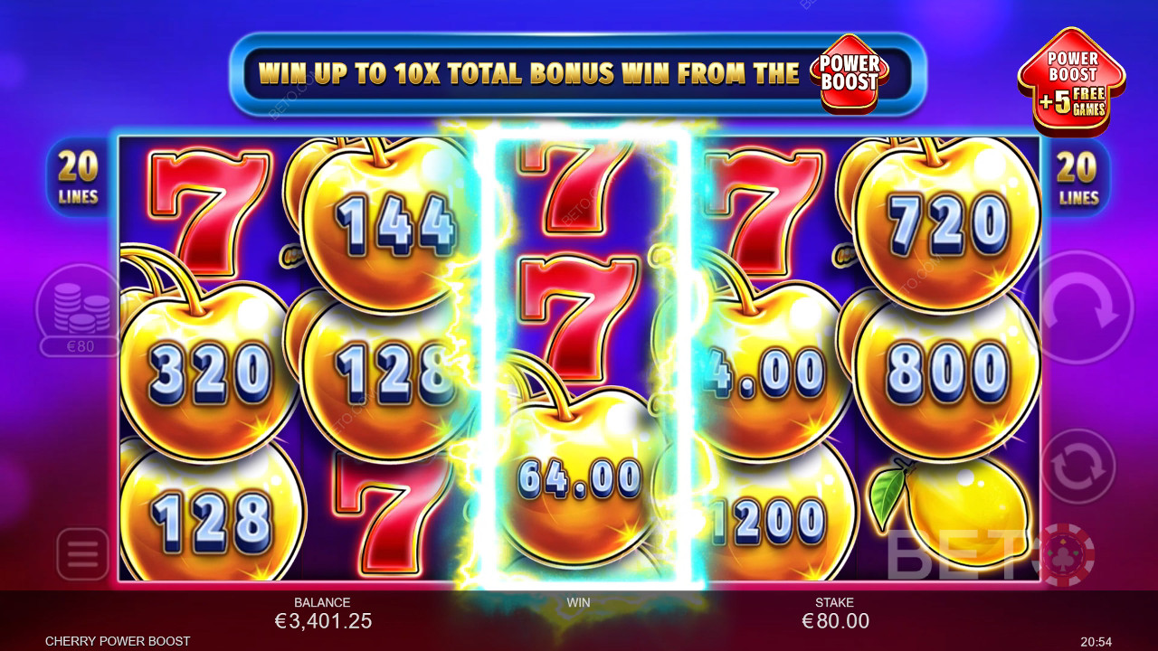 مراجعة Cherry Power Boost Boost من BETO Slots
