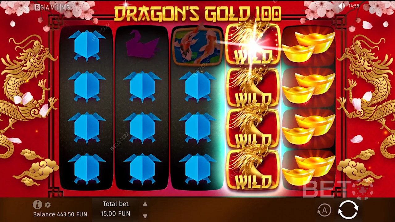 الرموز البرية المبهرجة في Dragon