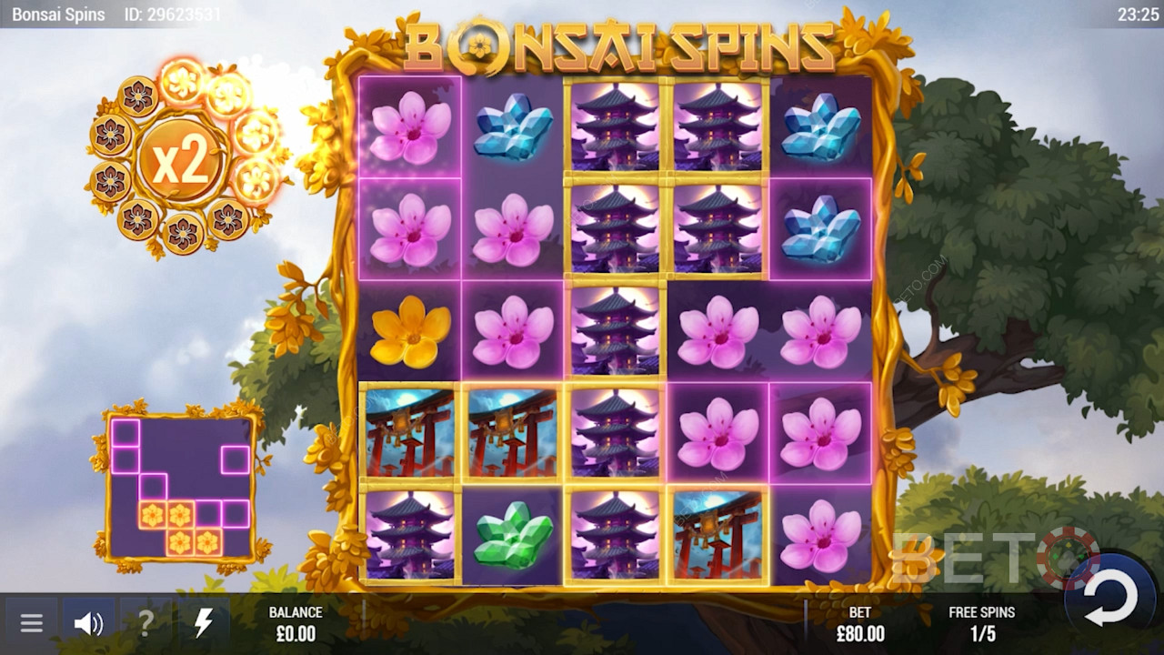 جولات المكافآت الذهبية الخاصة من Bonsai Spins