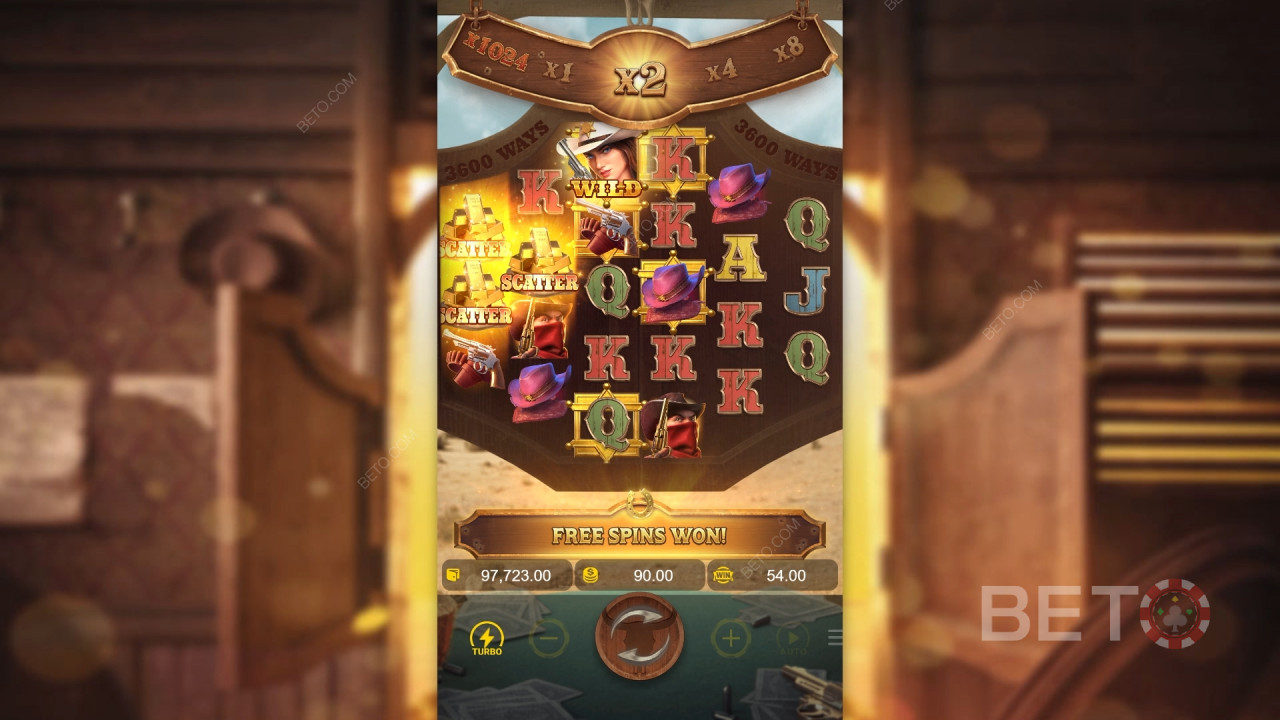 شرح ميزات المكافآت في Wild Bounty Showdown بواسطة PG Soft