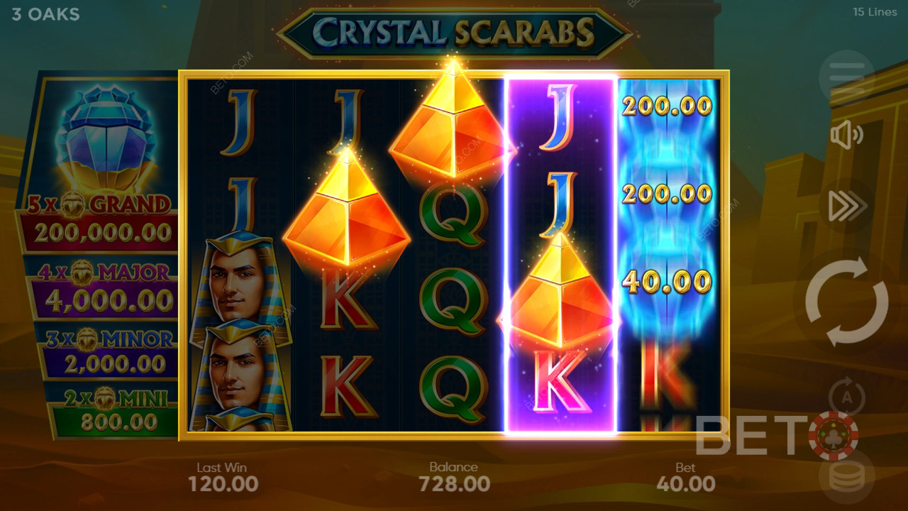 مراجعة الجعران الكريستالي من BETO Slots