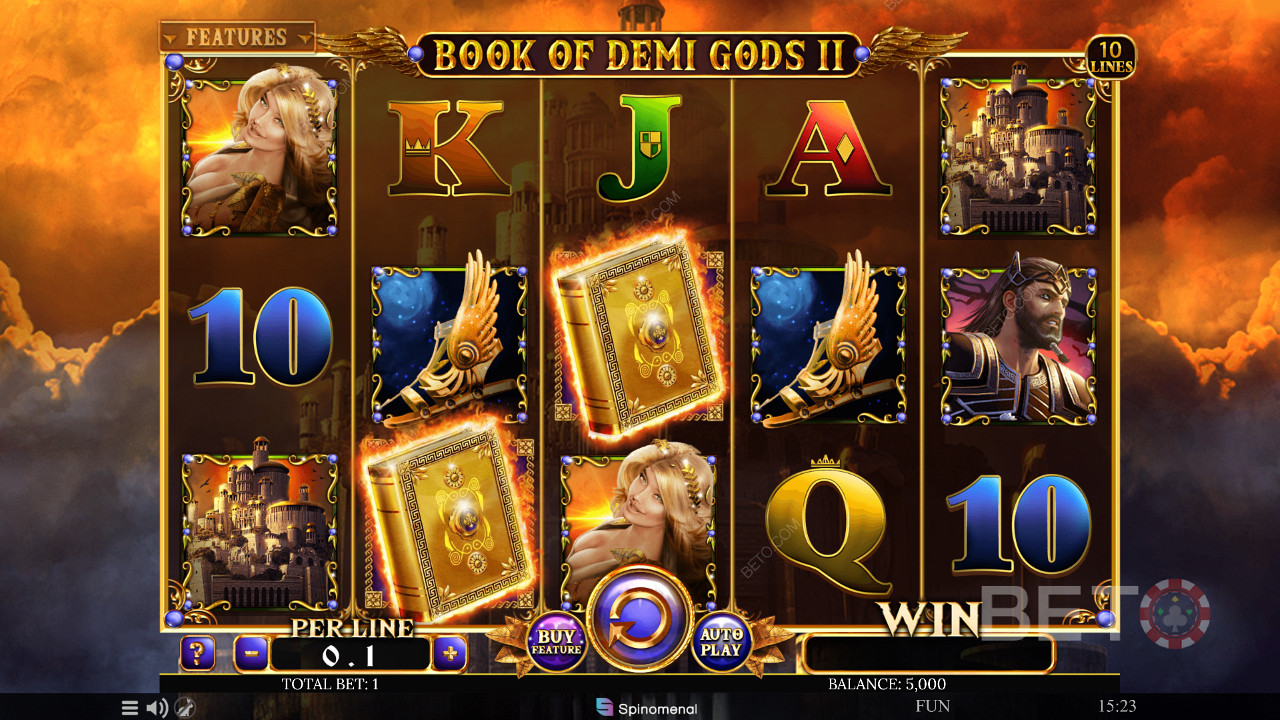فتحة Book of Demi Gods 2 مع دورات مجانية و Wilds و respins والعديد من الميزات الأخرى