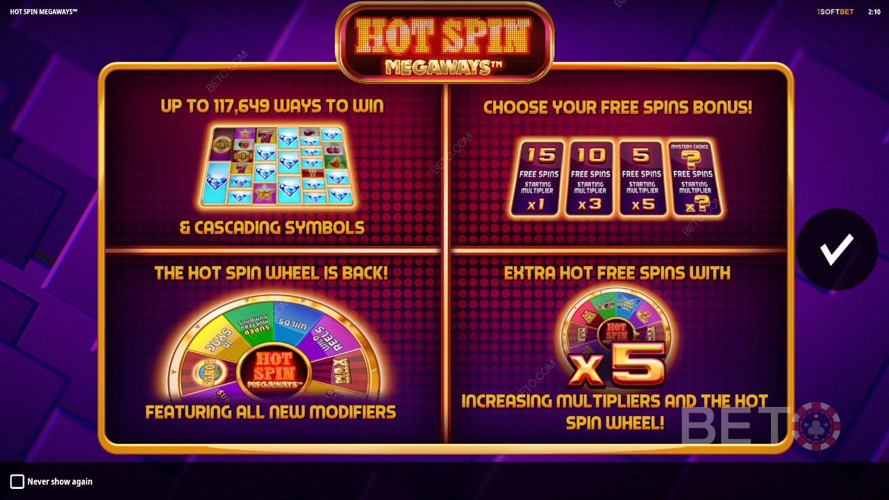 شاشة مقدمة من Hot Spin Megaways