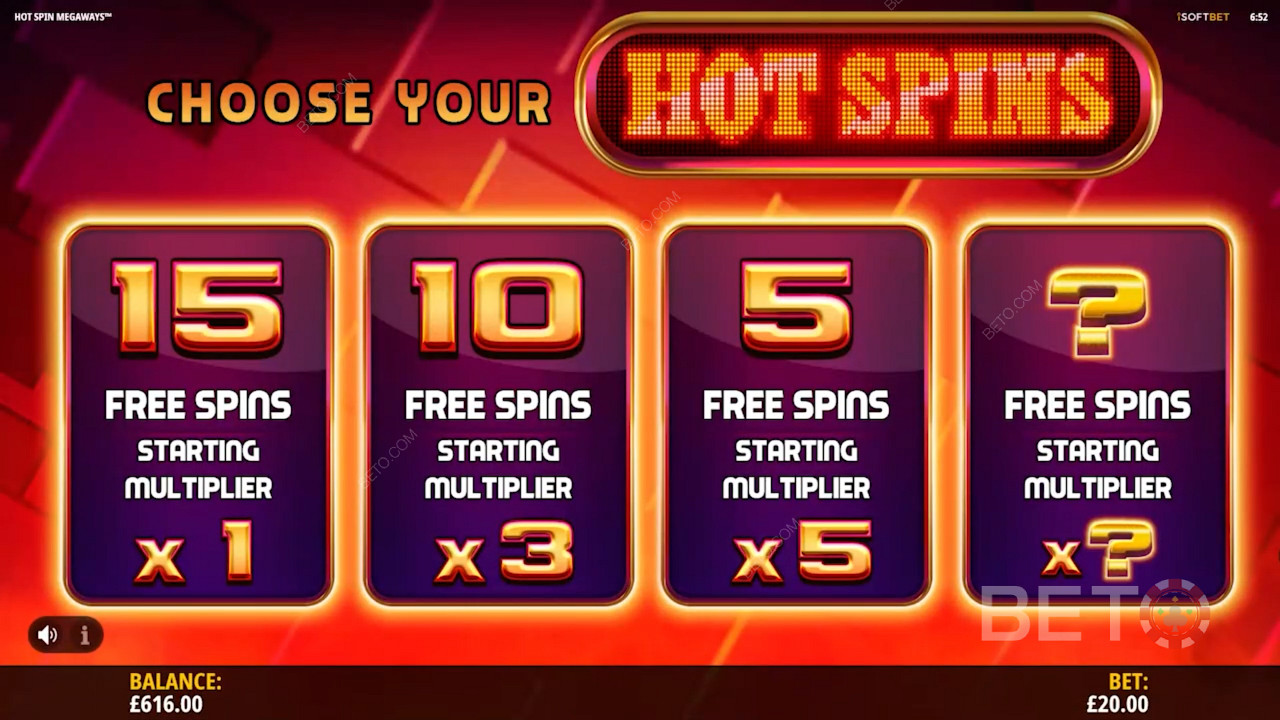 الفوز بالدورات المجانية في Hot Spin Megaways