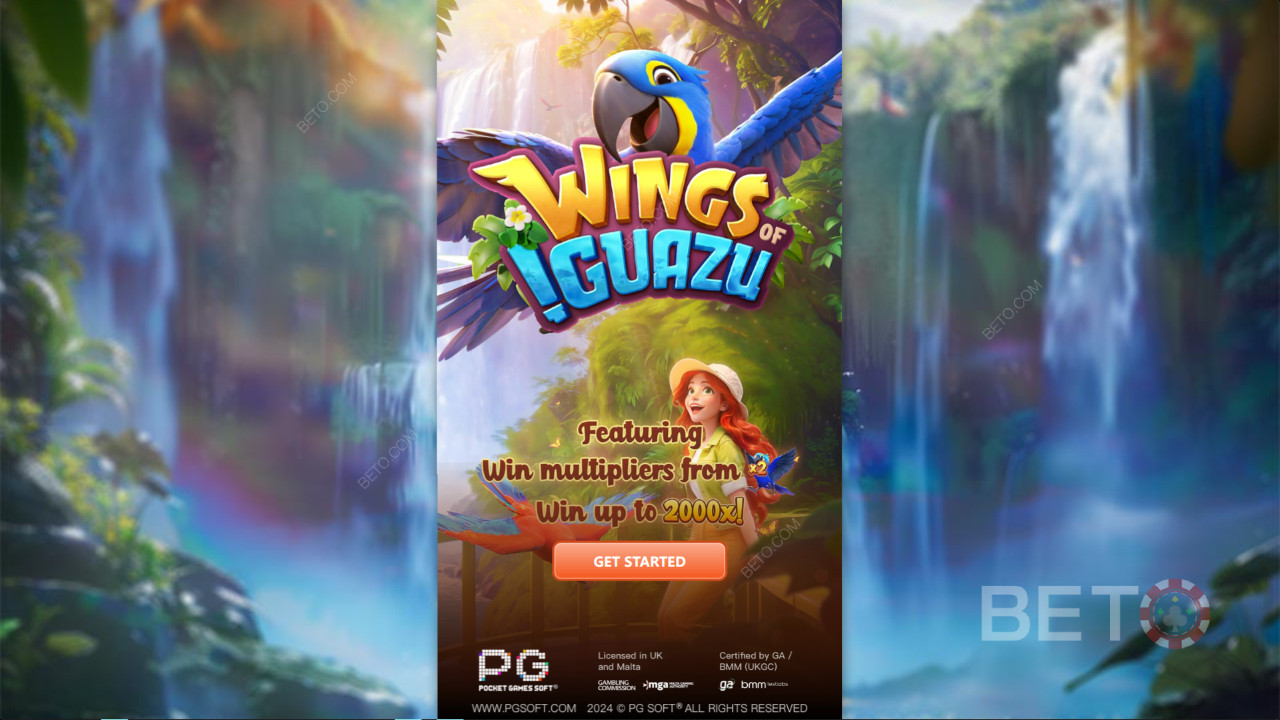 اربح 2,000 ضعف رهانك في سلوت Wings of Iguazu Online Slot!