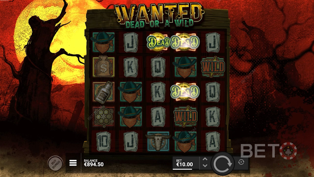 هبوط ثلاثة رموز خاصة في Wanted Dead or a Wild