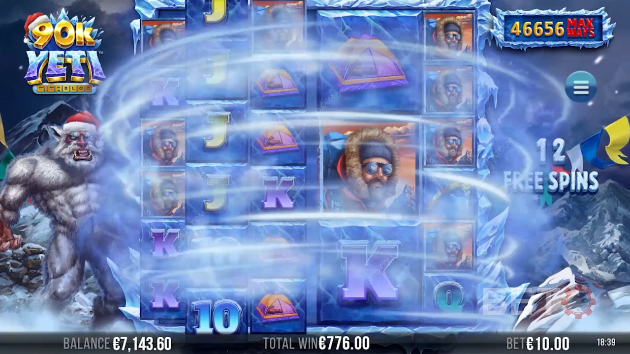 استمتع بميزات Snowstorm و Giga Summon أثناء الدورات المجانية في فتحة 90k Yeti Gigablox