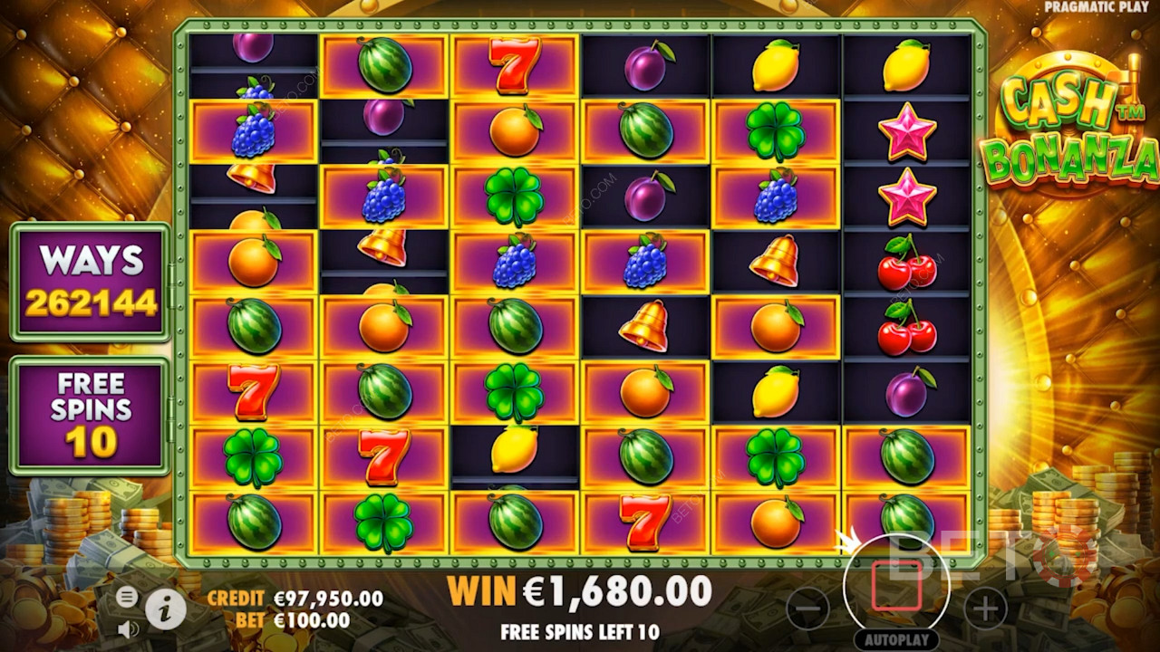 262144 طريقة ربح مختلفة في Cash Bonanza
