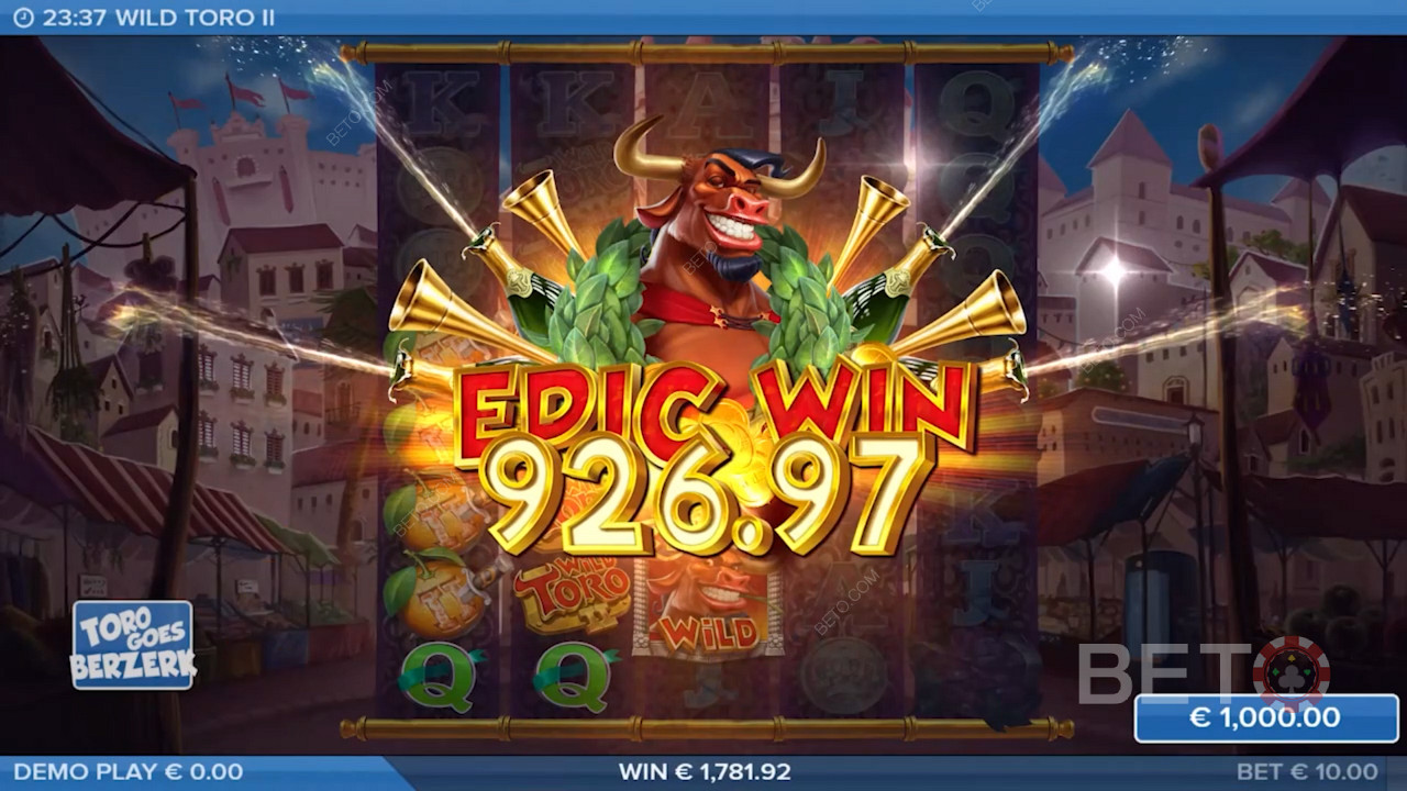 استمتع بالانتصارات الملحمية في فتحة Wild Toro 2