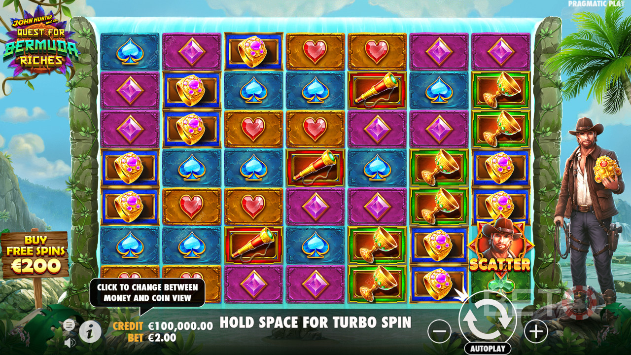 ادفع 100 مرة من رهانك لشراء دورات مجانية من خلال ميزة Buy Free Spins