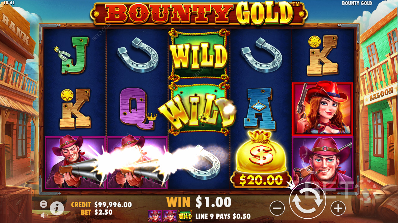 رعاة البقر يطلقون بنادقهم على شبكة Bounty Gold