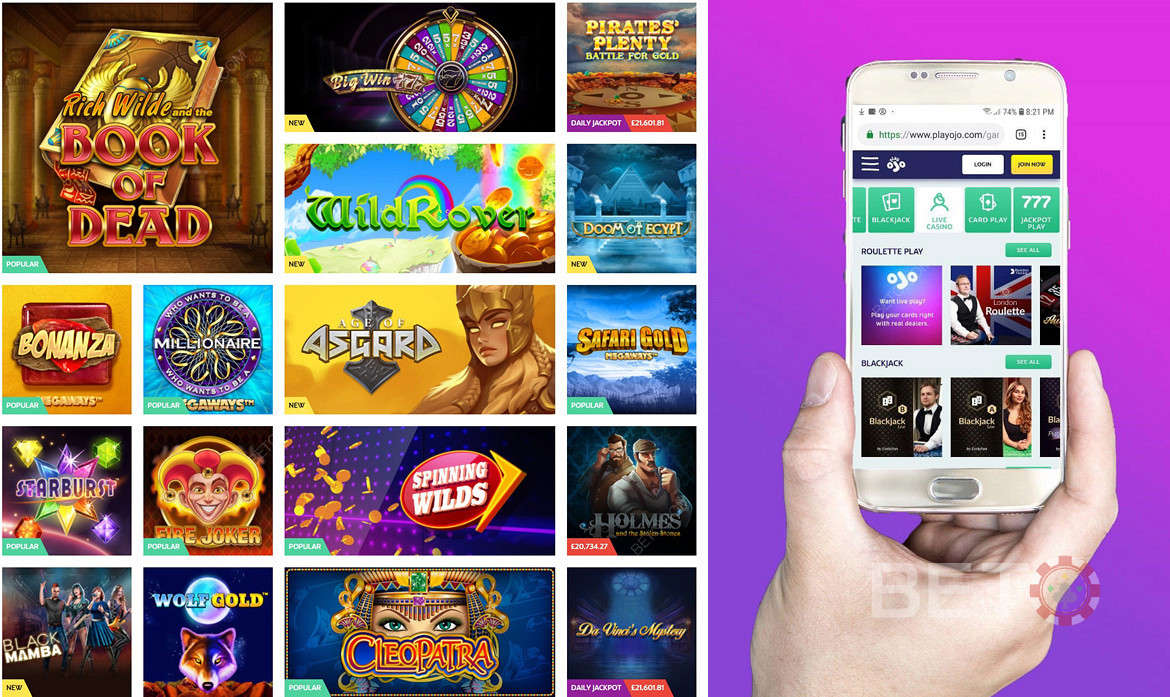 عجلة PlayOJO الثروة ، يدور والألعاب