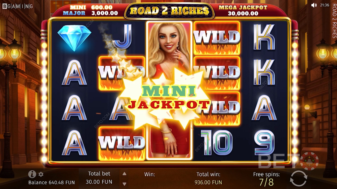 الفوز بالجائزة الكبرى المصغرة لـ Winning Road 2 Riches