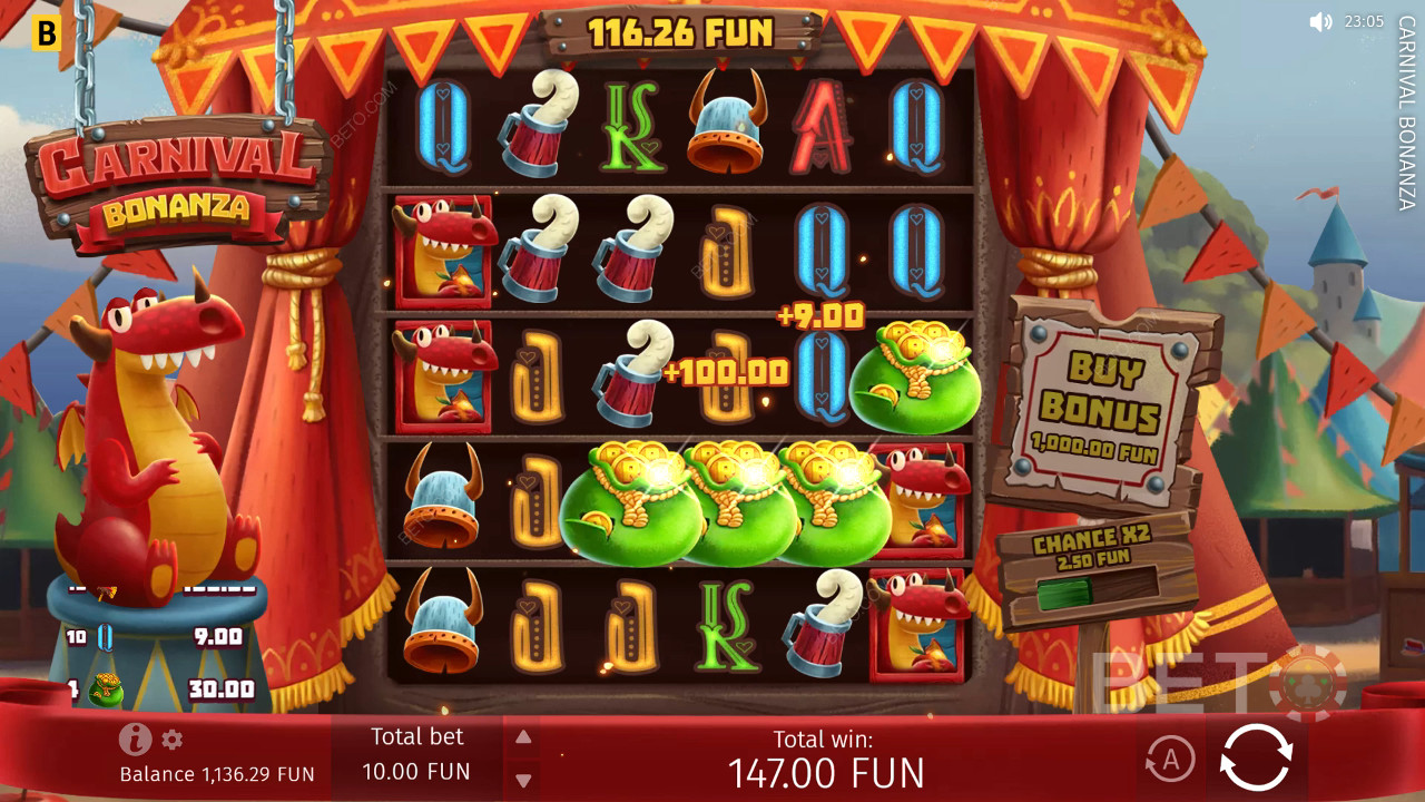 مراجعة كرنفال بونانزا من BETO Slots