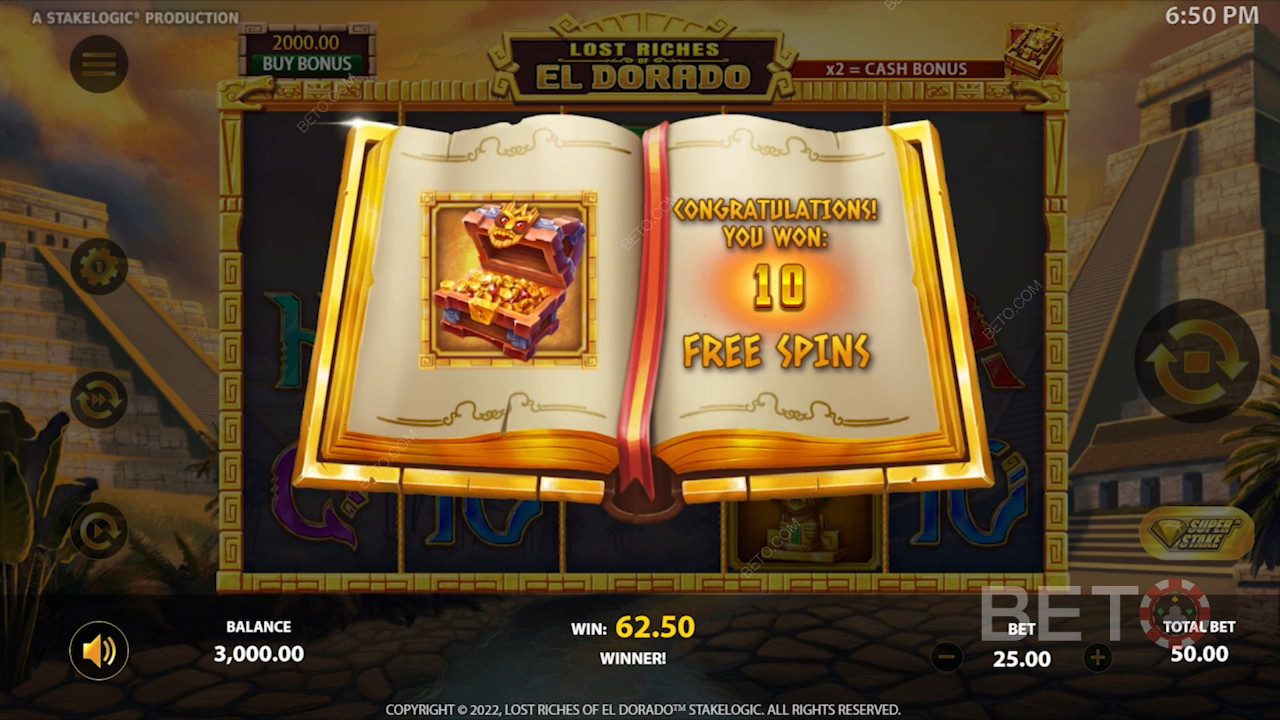 الاستمتاع بالدورات المجانية في Lost Riches of El Dorado