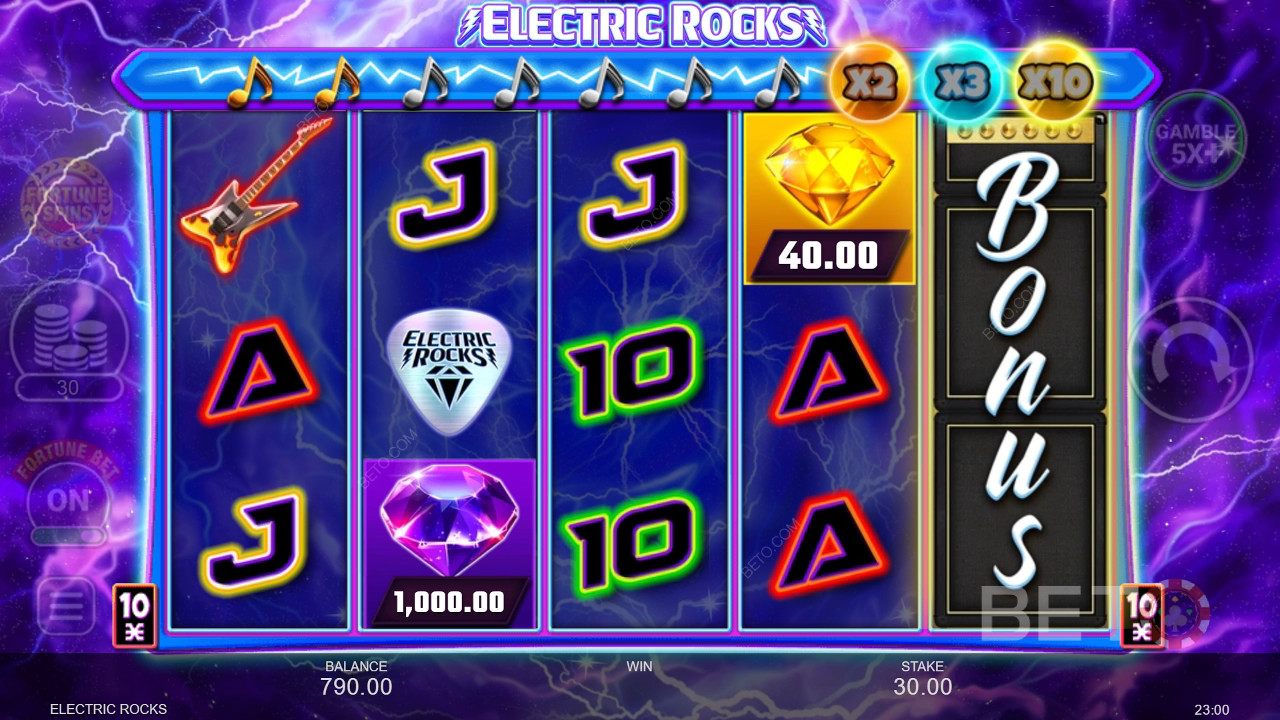 مراجعة الصخور الكهربائية من BETO Slots