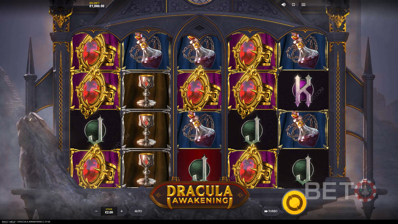 استمتع بالرموز والموضوع الجميل في ماكينة القمار Dracula Awakening