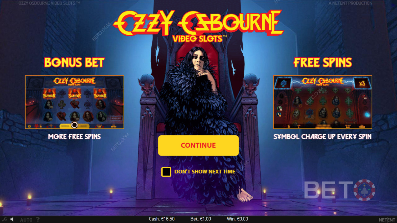 استمتع بمكافأة رهان ودورات مجانية في ماكينة قمار Ozzy Osbourne
