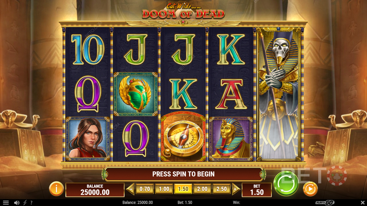استمتع بالموضوع المصري في لعبة Cat Wilde و Doom of Dead عبر الإنترنت