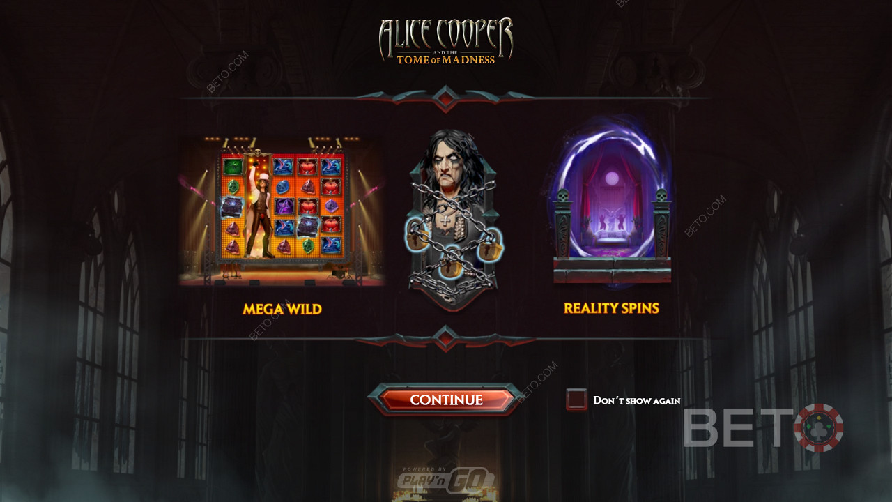 استمتع بـ Mega Wilds و Free Spins في Alice Cooper و Tome of Madness