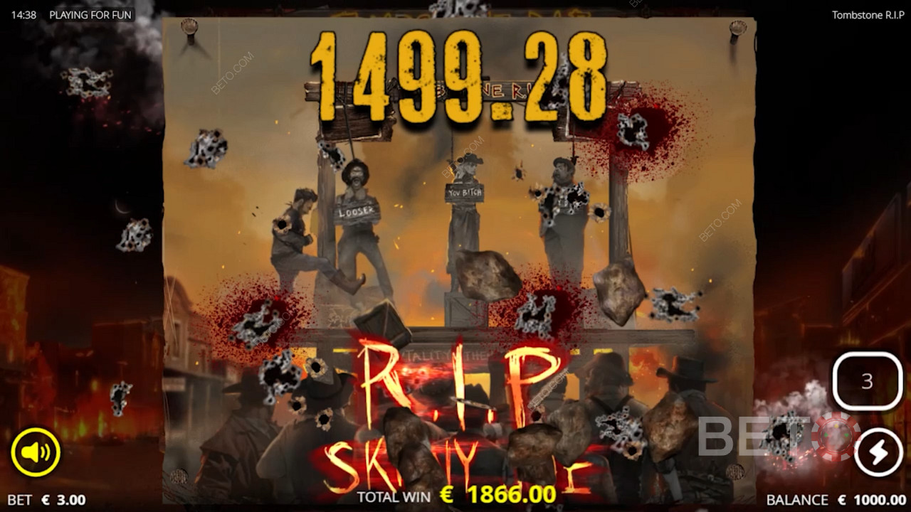 احصل على انتصارات مجنونة في آلة فتحة Tombstone RIP