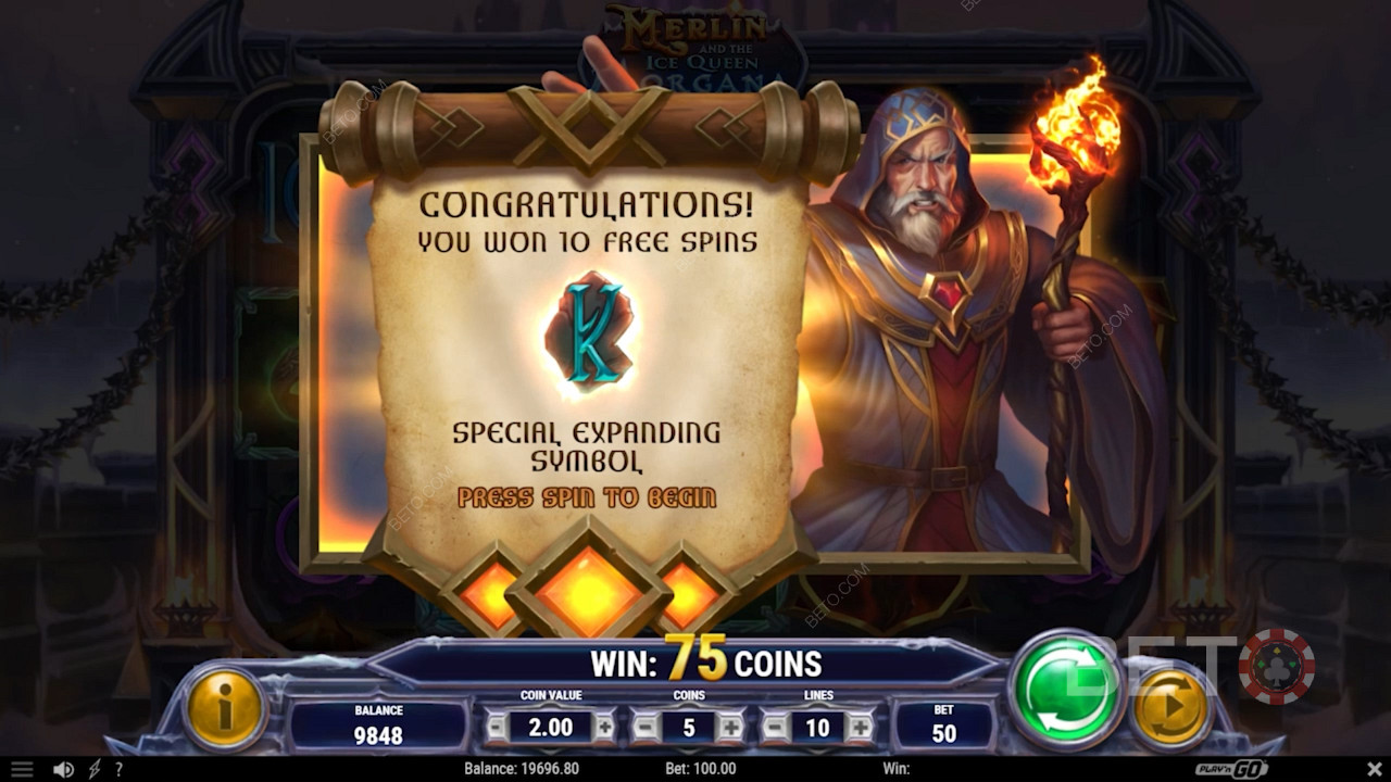 قم بتنشيط لعبة المكافأة واحصل على إمكانية الوصول إلى Free Spins والرموز الموسعة