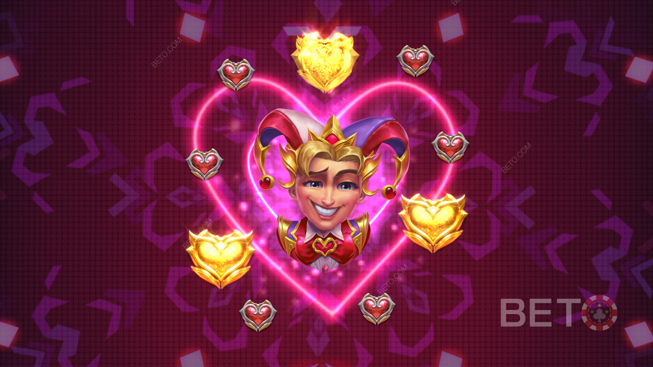 ضع رمز Love Joker على Reel 2 لفتح ميزة Love Respins الإضافية