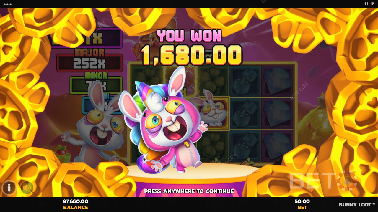 اربح 5,000 ضعف رهانك في سلوت Bunny Loot Online Slot!