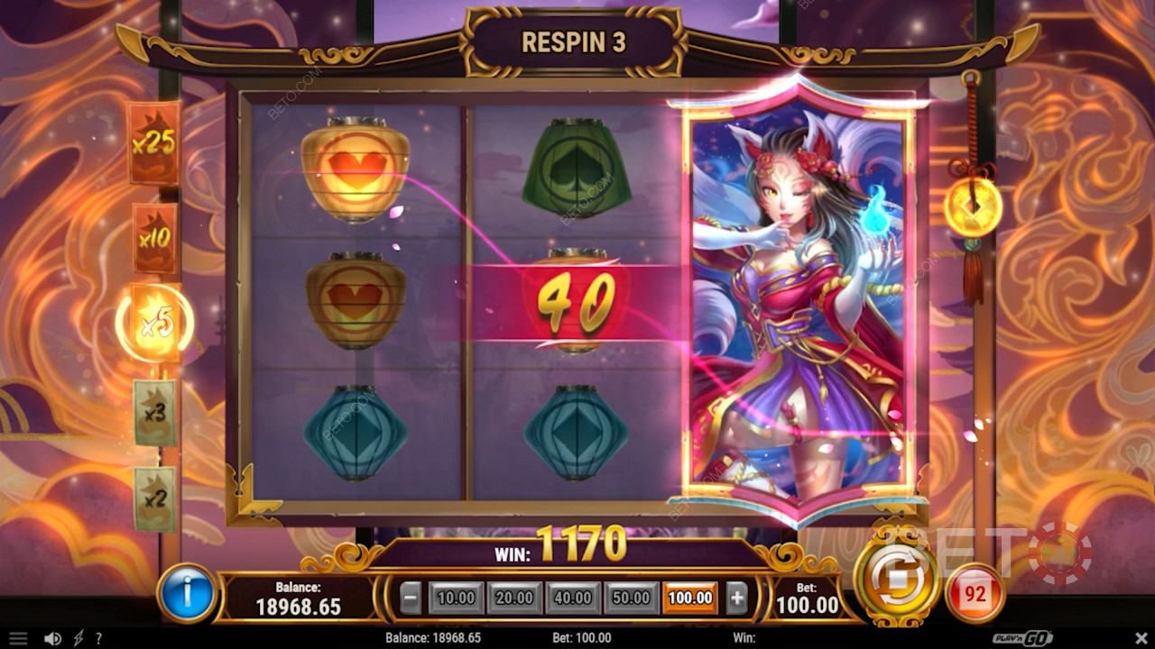 استمتع بـ Respins في لعبة Tale of Kyubiko عبر الإنترنت
