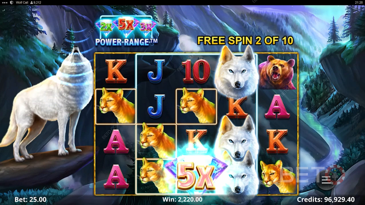 قم بتنشيط وضع Bonus Game للفوز بـ 10 دورات مجانية ومكافآت في فتحة Wolf Call