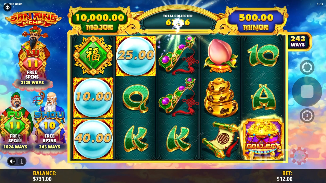 San Xing Riches اللعب المجاني