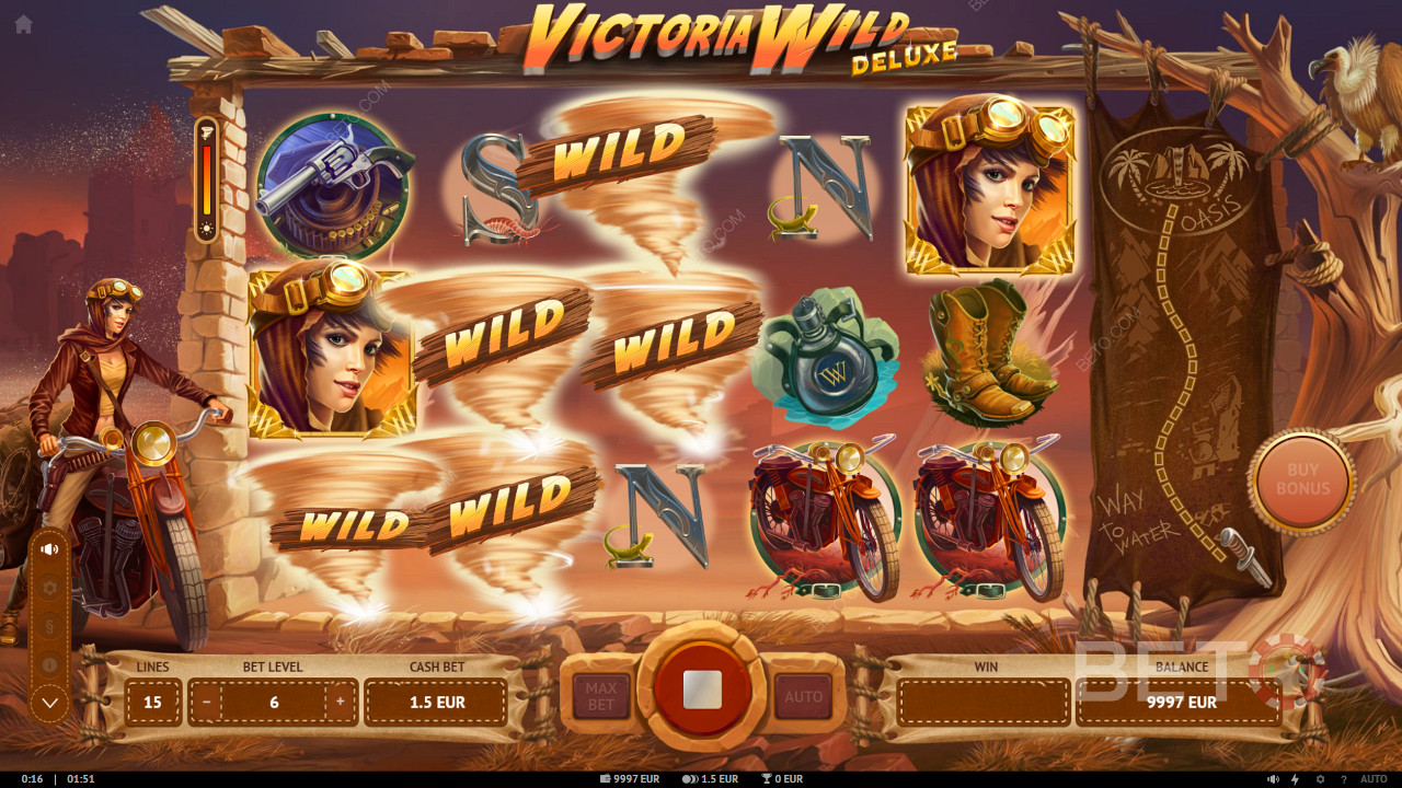 يمكن أن تظهر Tornado Wilds في أي دورة وتحريك Respins في لعبة Victoria Wild Deluxe