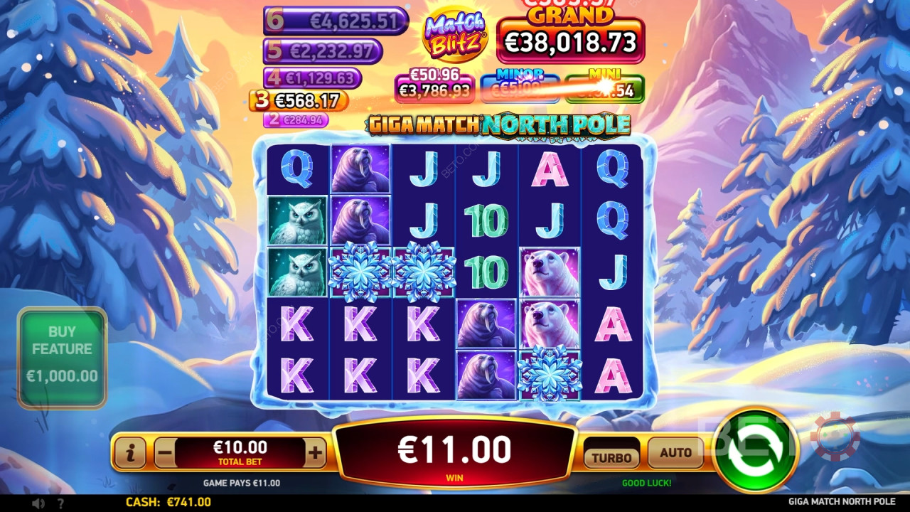 مراجعة Giga Match North Pole من BETO Slots