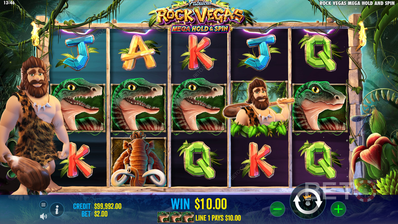 قم بزيارة الحيوانات الخطرة والبشر الأوائل في فتحة Rock Vegas