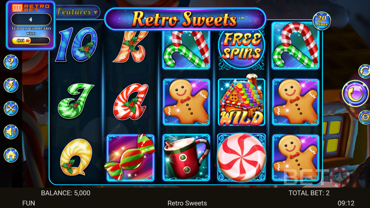 مراجعة حلويات ريترو سلوتس من BETO Slots