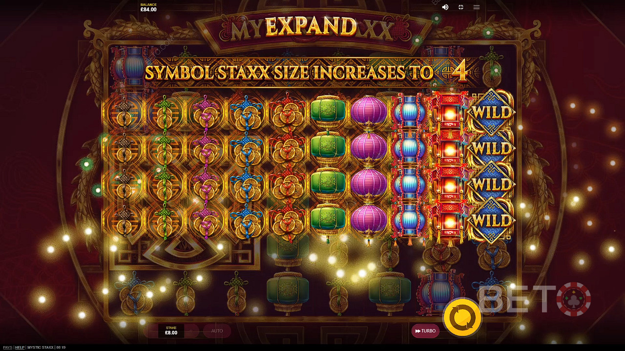 يمكن أن تمنحك دورة واحدة برموز موسعة انتصارات كبيرة في ماكينة سلوت Mystic Staxx