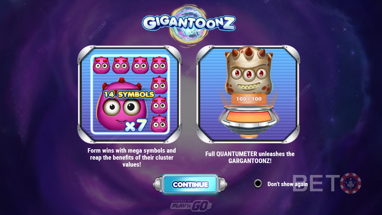 استمتع برموز Mega و 4 معدِّلات وانتصارات عنقودية في فتحة Gigantoonz
