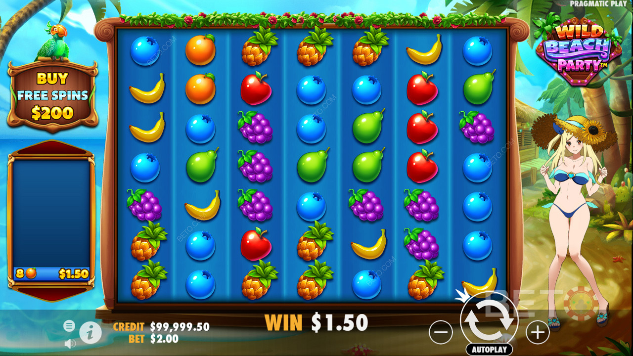 افتح وضع Bonus Spins عن طريق هبوط 3 عناصر مبعثرة أو أكثر عبر البكرات