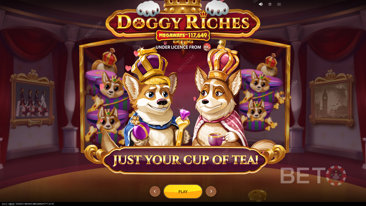 استمتع بمجموعة متنوعة من الميزات القوية في فتحة Doggy Riches Megaways
