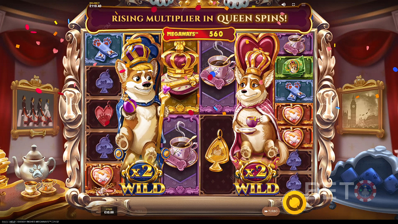 سيتم قفل رموز Wild Super على البكرات طوال مدة Free Spins