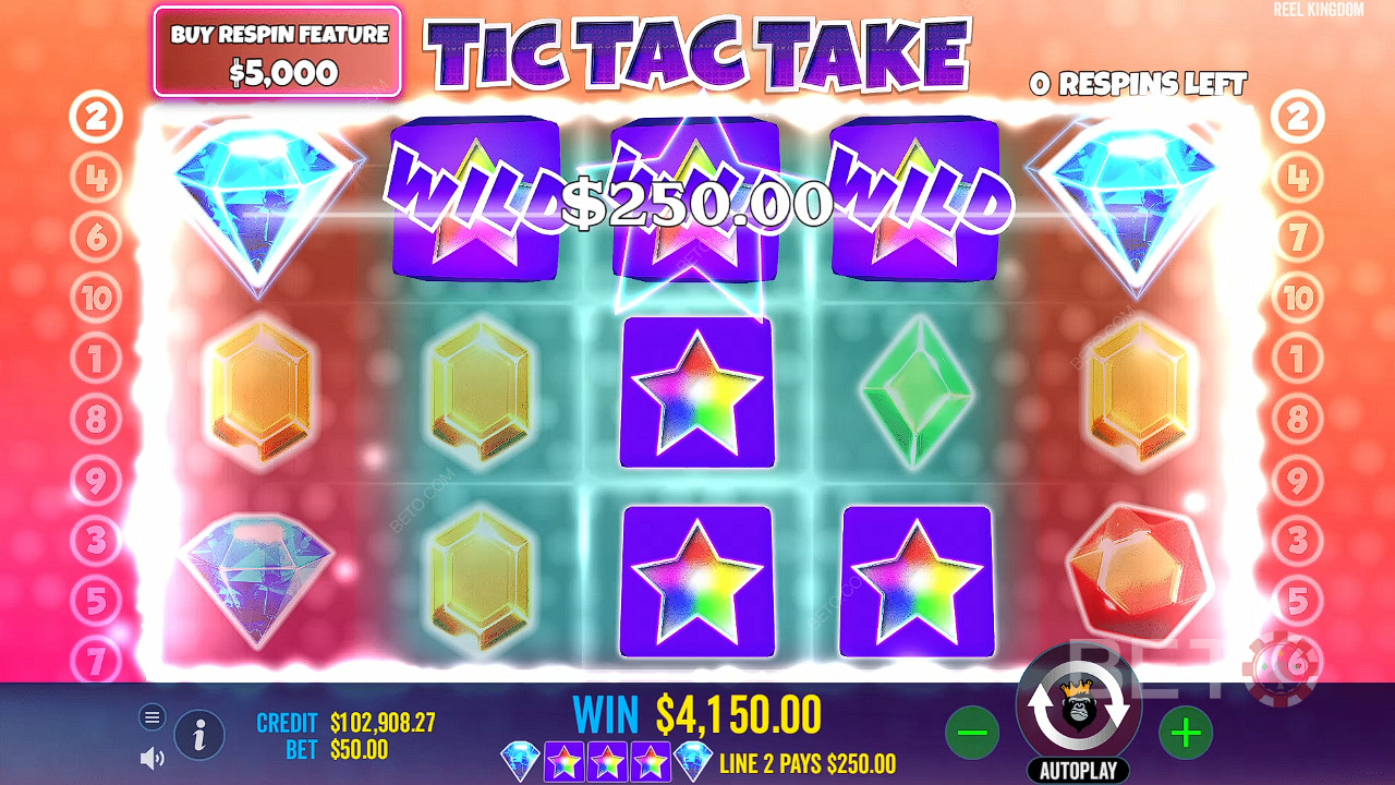 اربح Sticky Wilds و Respins باستخدام رمزي O و X لتعظيم احتمالات ربحك