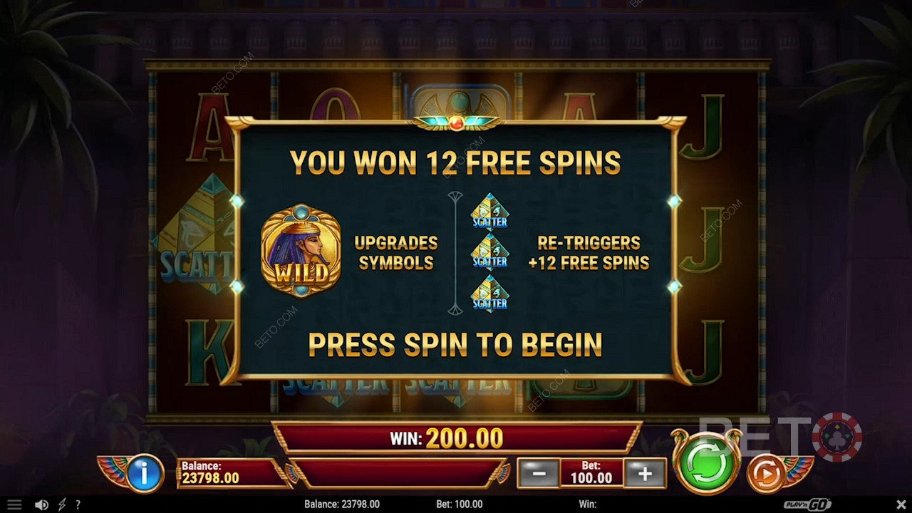 افتح وضع Free Spin للحصول على 12 دورة مجانية وأعد تشغيل ما يصل إلى 150 دورة مجانية
