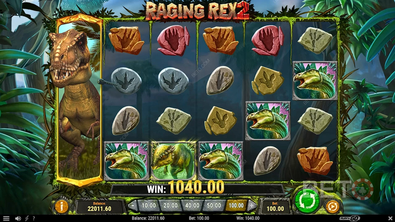 رمز Rex هو Sticky Wild يغطي بكرة كاملة