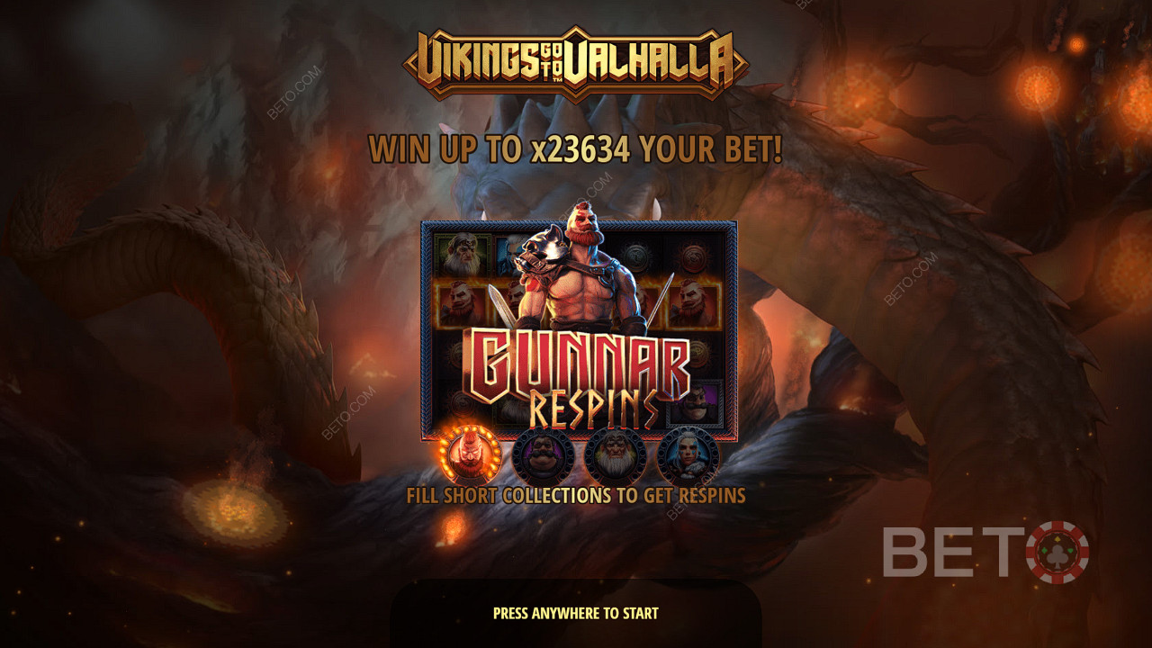 املأ عداد الغضب واحصل على Berzerk Respins في فتحة Vikings Go To Valhalla
