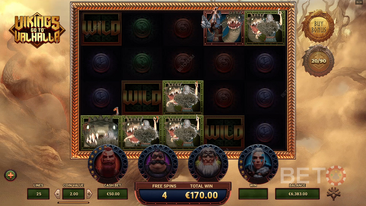 سوف يتحول الفايكنج الذين يفوزون ضد World Serpent إلى Sticky Wilds